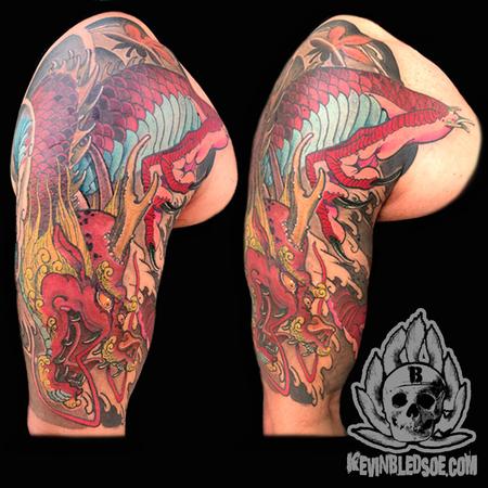 Tattoos - Red Japanese Dragon - 134190